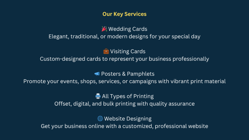 Career Printing Press 106, Main Market, Nangal Township, District Ropar, Punjab Premium Printing & Website Services in Nangal Township
